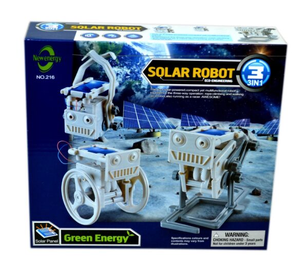 3 az 1-ben napelemes játék robot készlet
