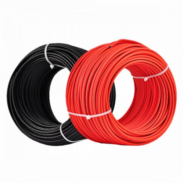 Szolár kábel pár (fekete-piros) - 1m