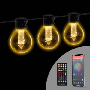Smart fényfüzér - 25 db melegfehér LED - 15 m