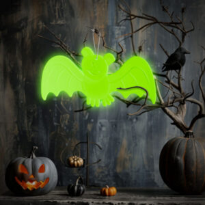 Halloween-i foszforeszkáló dekoráció - denevér