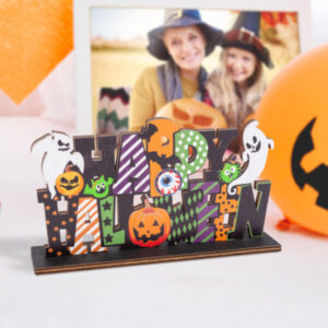 Halloween-i polc dekoráció fából - "Happy Halloween"