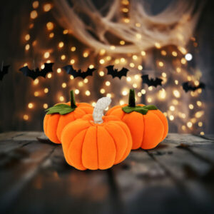 Halloween-i tök dekoráció - 13 x 13 x 14 cm - 3 db/csomag