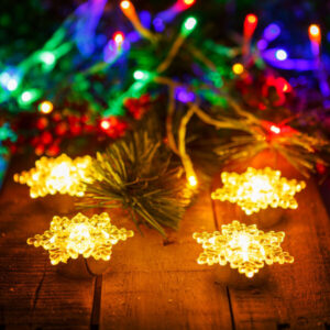 LED-es jégkristály dekoráció - 4 db/csomag