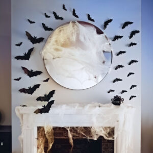 Halloween-i dekoráció - denevér szett - öntapadós - 30 db/csomag