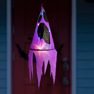 Halloween-i világító dekoráció - szellem - lila