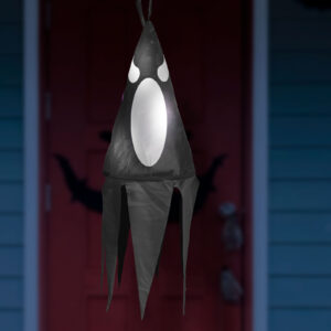 Halloween-i világító dekoráció - szellem - fekete