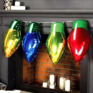 Karácsonyi lufi -  izzó, 4 db/csomag