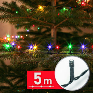 Fényfüzér, 5 m, színes