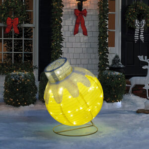 Felfújható világító gömbdísz, arany