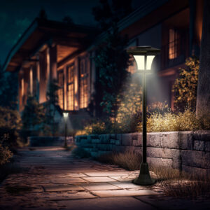 Kandeláber alakú napelemes lámpa, 120 cm