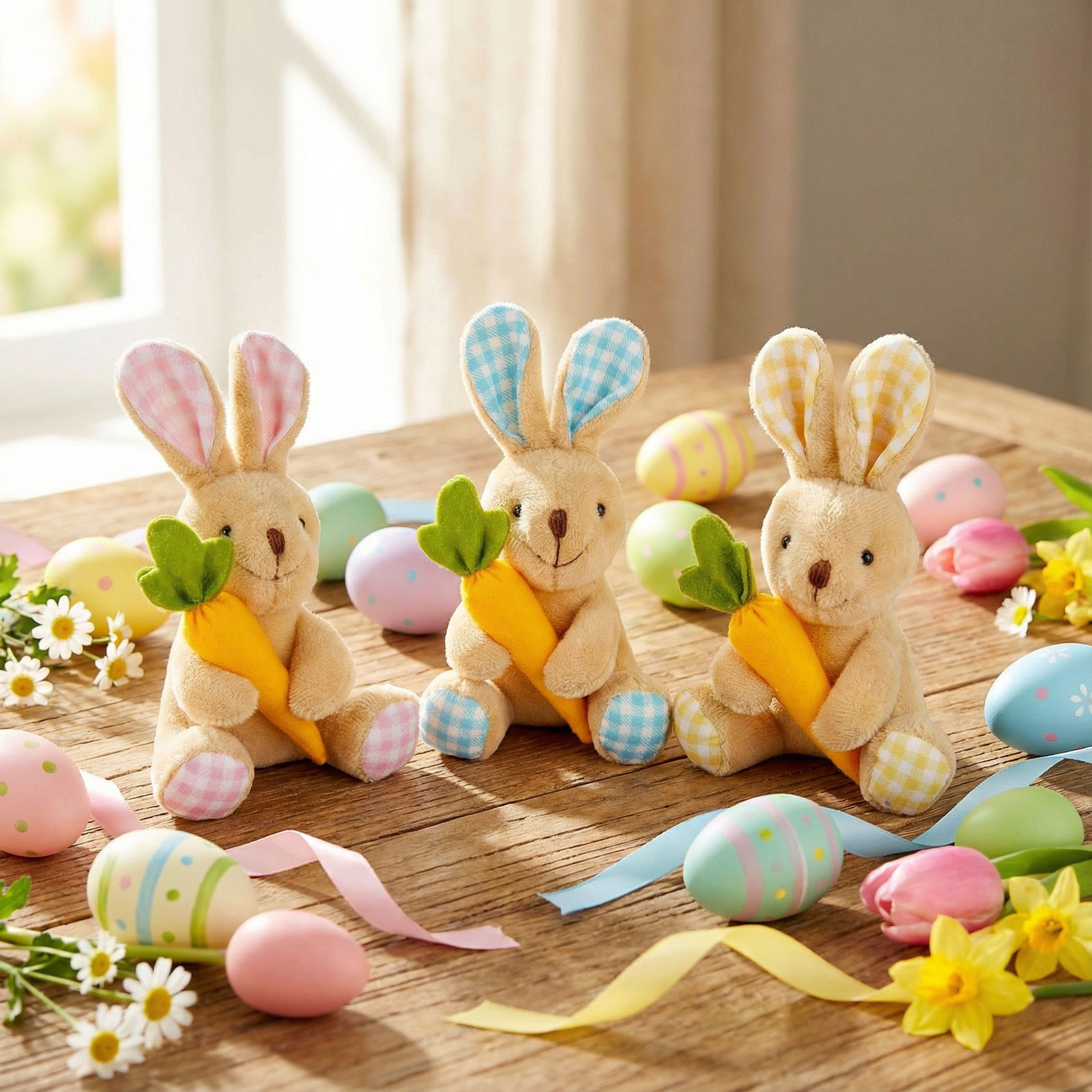 Textil dekoráció - nyuszi - 15 cm - 3 féle 1 Textil dekoráció - nyuszi - 15 cm - 3 féle