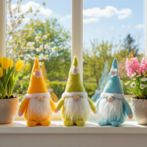 Textil dekoráció - manó - 20 x 11 x 9 cm - 3 féle