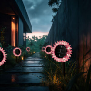 Napelemes napraforgó - rózsaszín