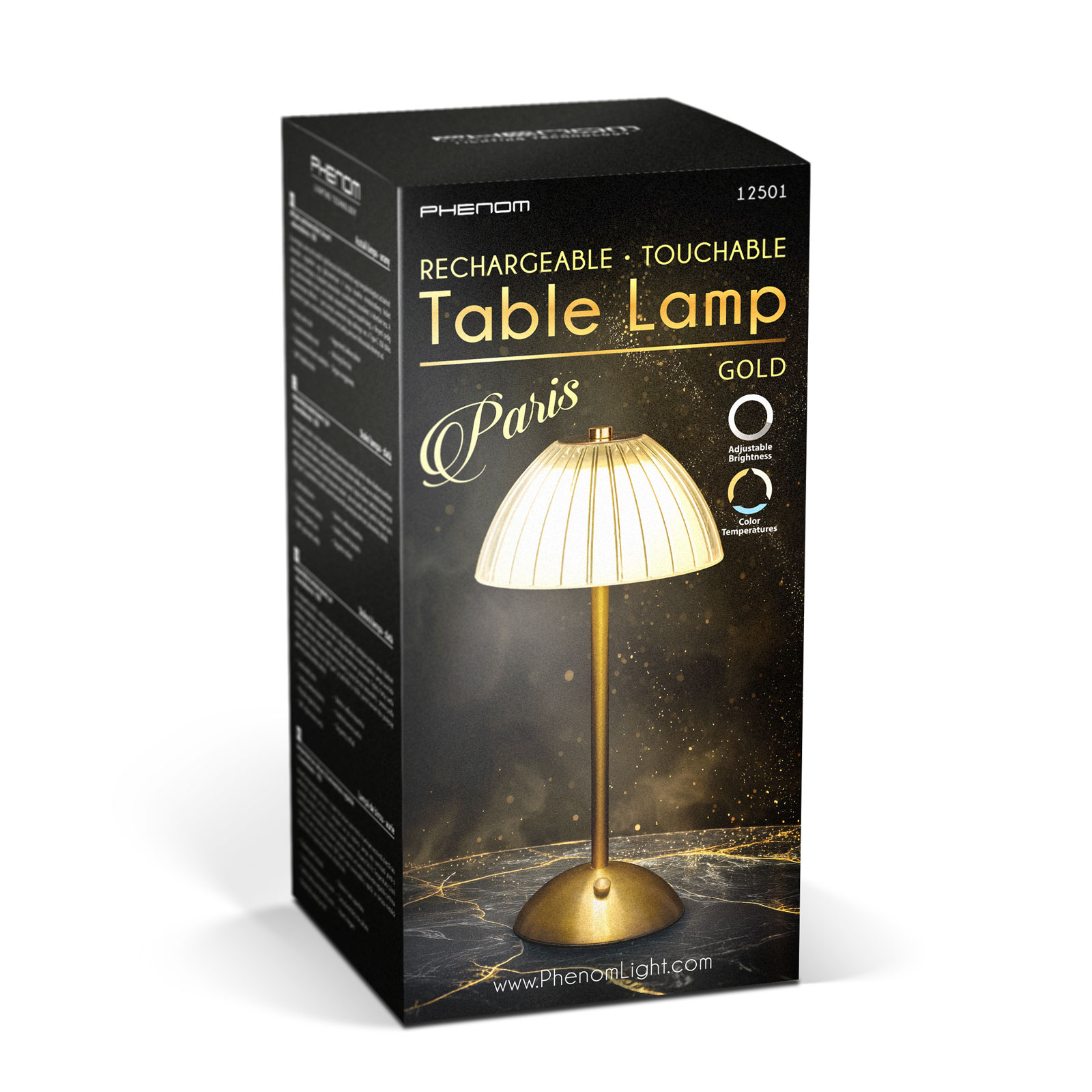 Asztali lámpa, arany színű - 12501 4 Asztali lámpa, arany színű - 12501 - Image 4