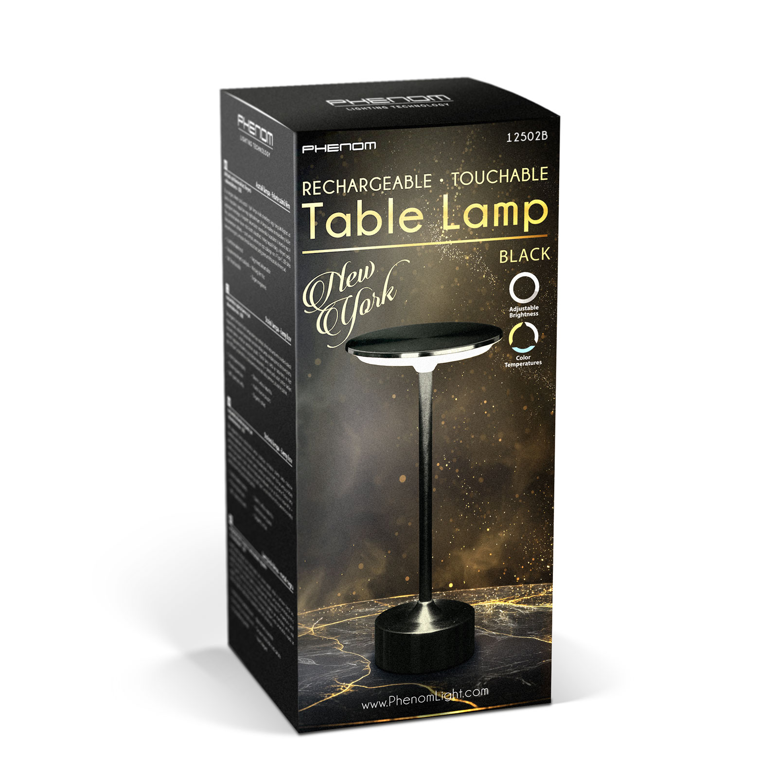 Asztali lámpa, fekete színű - 12502B 4 Asztali lámpa, fekete színű - 12502B - Image 4